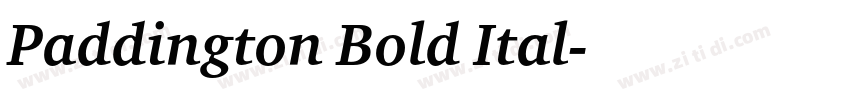 Paddington Bold Ital字体转换